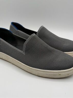 Jabasic Slip On Sneakers Womens 10 Gray Knit Casual Minimalist Shoes